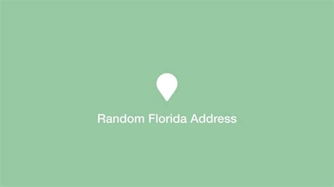 Random Miami Address Generator 